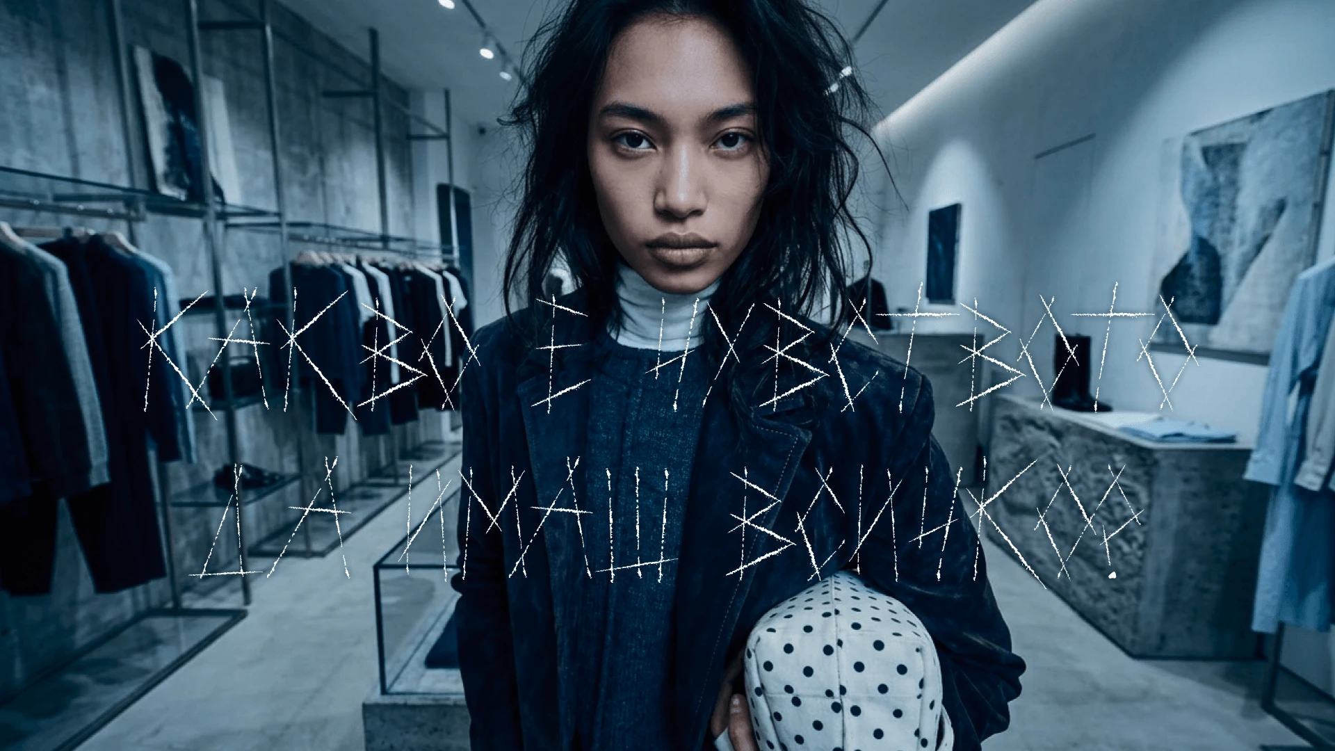 A mockup of Cokesplit Display used for a fashion promo.